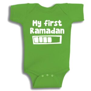 Twinkle Hands – My First Ramadan – Baby Onesie – Green
