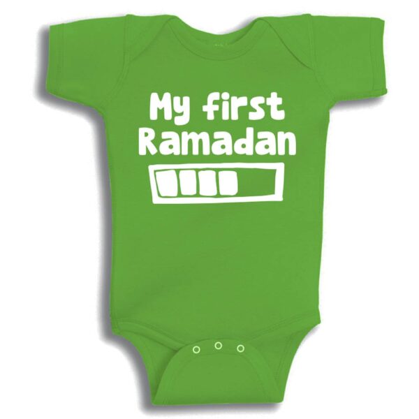 Twinkle Hands – My First Ramadan – Baby Onesie – Green