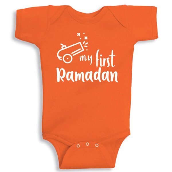 Twinkle Hands – My First Ramadan – Baby Onesie – Orange