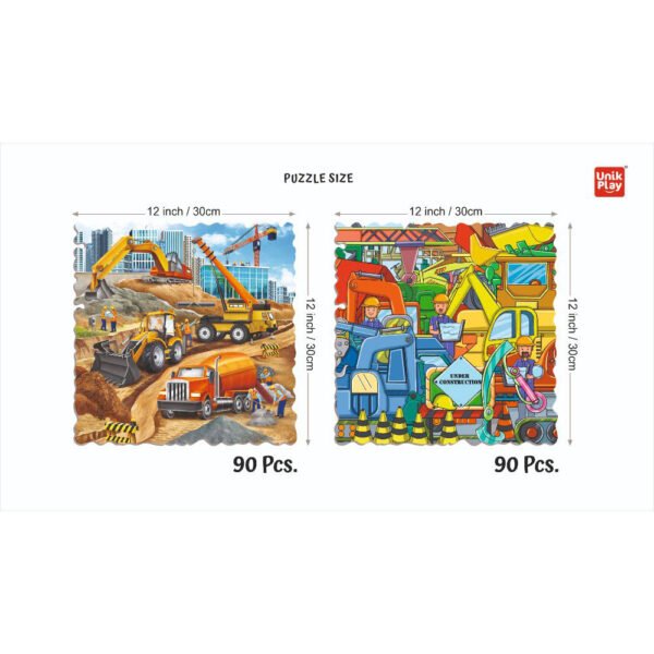 Unik Play – Go Crazy Jigsaw Puzzle With 2 Puzzle Trays – Construction