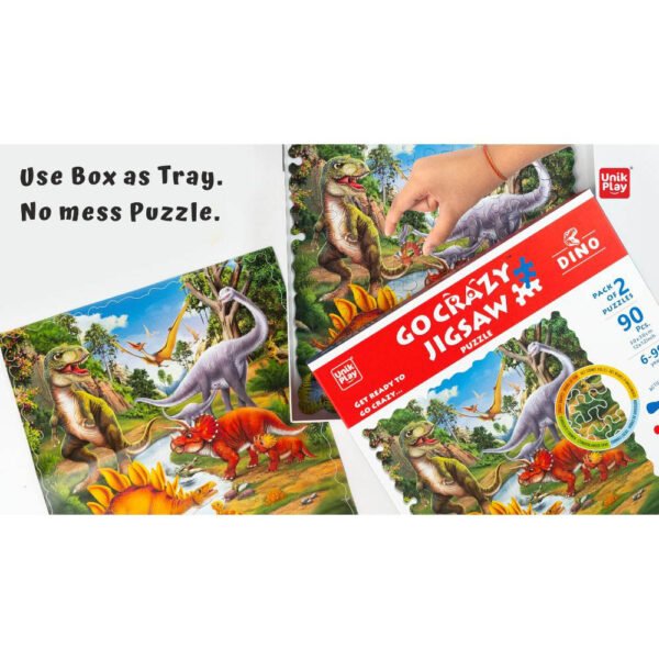 Unik Play – Go Crazy Jigsaw Puzzle With 2 Puzzle Trays – Dino