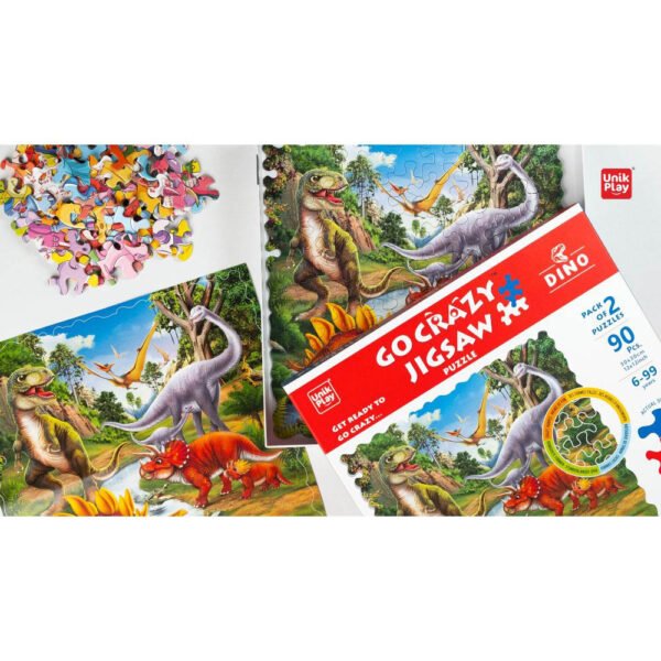 Unik Play – Go Crazy Jigsaw Puzzle With 2 Puzzle Trays – Dino