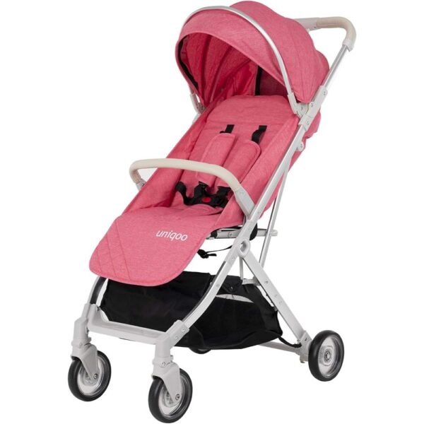 Uniqoo – 4 Pink Urban Stroller with Protective Shield