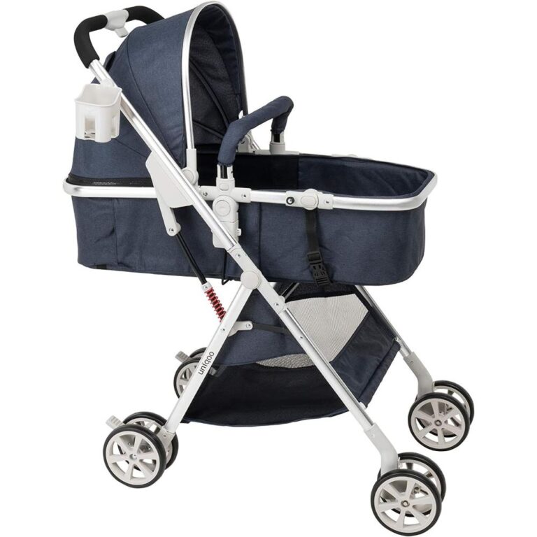 Uniqoo - 6 Blue Premium Portable Pram/ Stroller