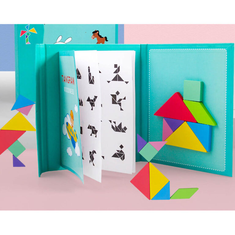 Uniqoo - Magnetic Tangram Educational Toys - 7 pcs - Multicolor