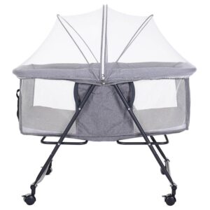 Teknum 7-in-1 Convertible Bed for 0-12 Years, New Zealand Pine, Adjustable with Mattress & Mosquito Net
