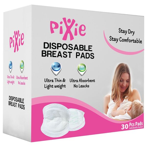 Pixie – Disposable Breast Pads 30pc – Pack of 2