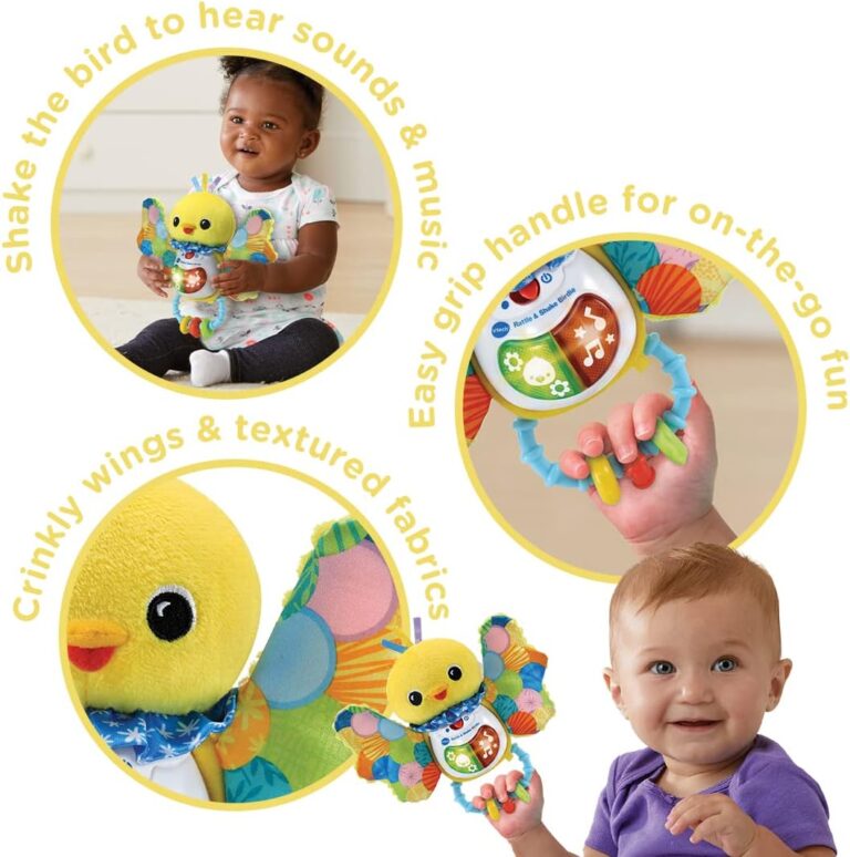 Vtech - Baby Rattle & Shake Birdie, Sensory Toy with Music