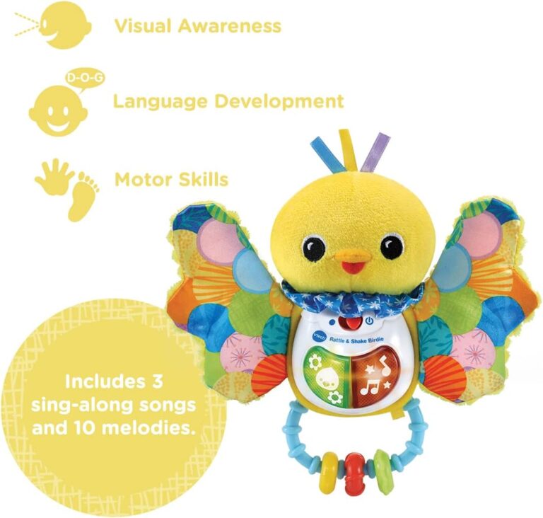 Vtech - Baby Rattle & Shake Birdie, Sensory Toy with Music