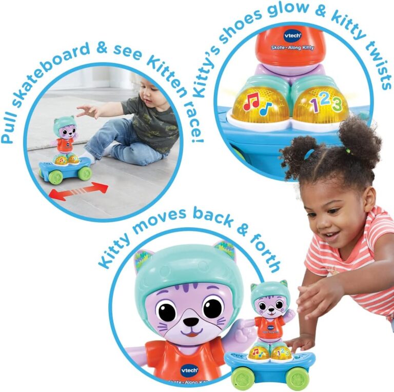 Vtech - Skate-Along Kitty, Interactive Baby Toy with Lights & Music