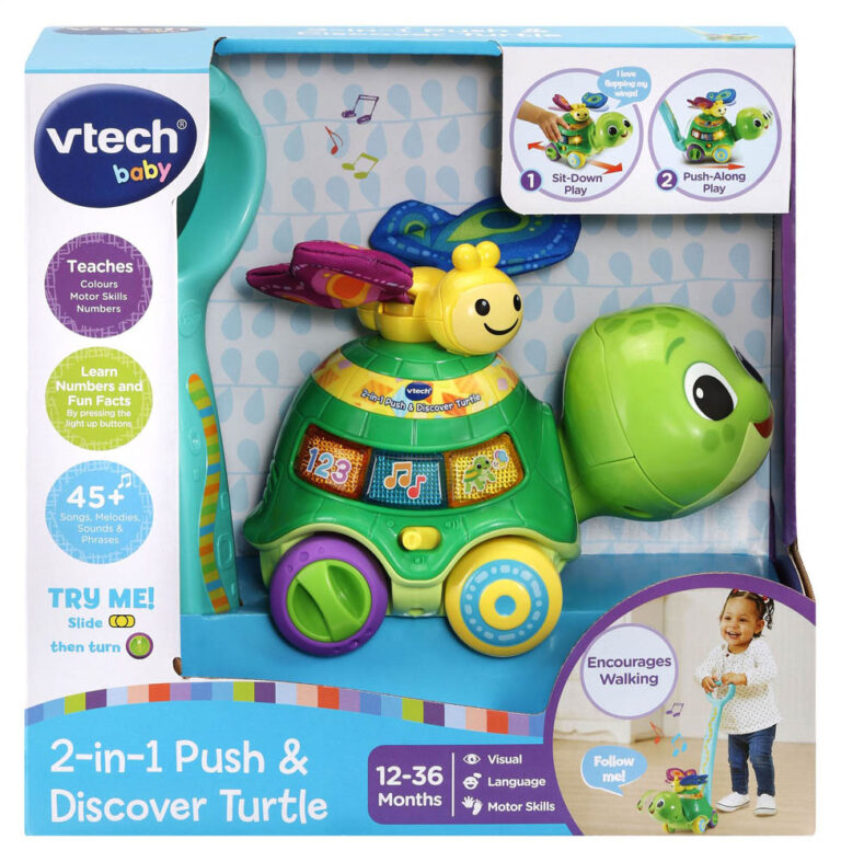 Vtech - 2-In-1 Push & Discover Turtle