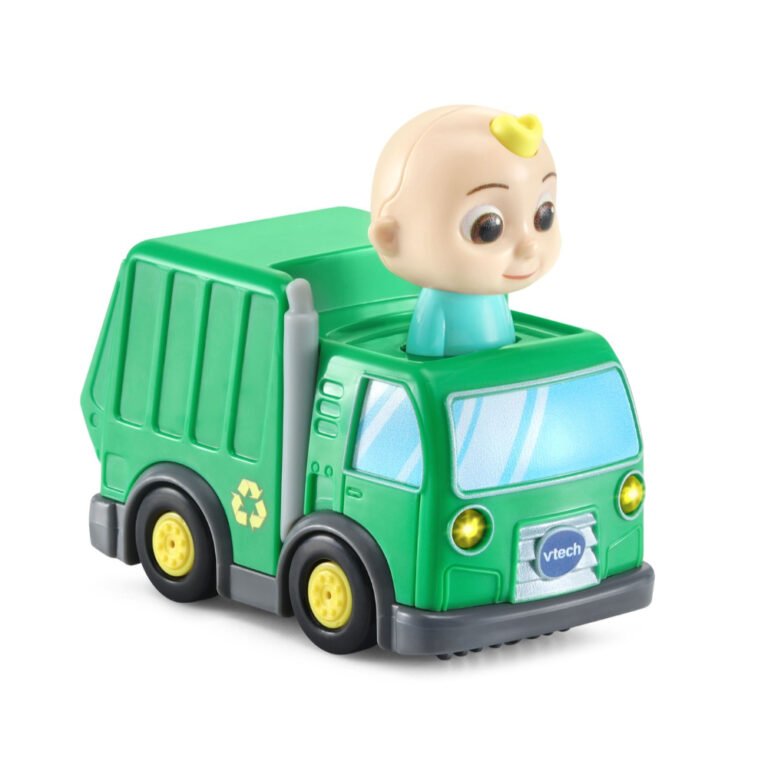 Vtech - CoComelon Go! Go! Smart Wheels JJ’s Recycling Truck & Track, Recycling Sounds & Songs, Ages 1.5 – 5 Years