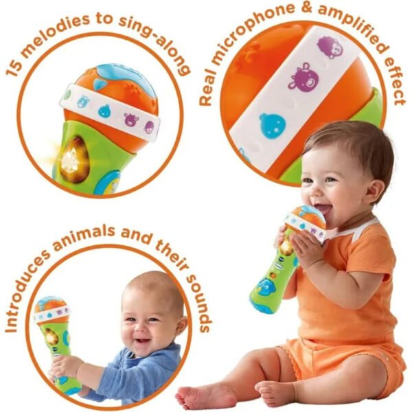 Vtech – Toddler Microphone – Early Learning Music Toy with Voice Effects, Lights & Animal Sounds