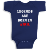 Twinkle Hands Legends Are Born In April Baby Onesie
