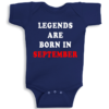 Twinkle Hands Legends Are Born In September Baby Onesie