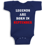 Twinkle Hands Legends Are Born In September Baby Onesie