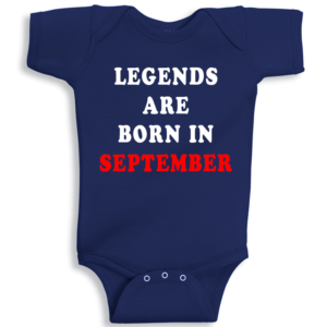 Twinkle Hands Legends Are Born In September Baby Onesie