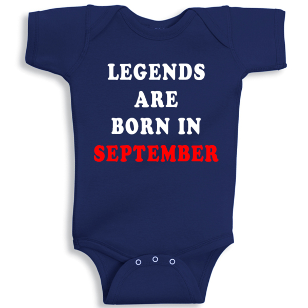 Twinkle Hands Legends Are Born In September Baby Onesie