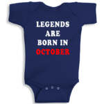 Twinkle Hands Legends Are Born In October Baby Onesie