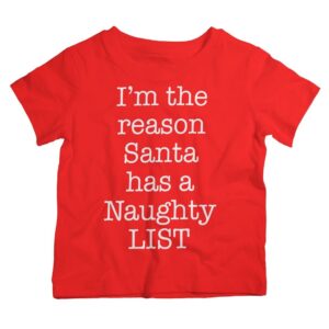 Twinkle Hands – I am The Reason Santa Has A Naughty List T-Shirt – Red