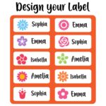 Twinkle Hands – Personalized Waterproof Labels – Flowers
