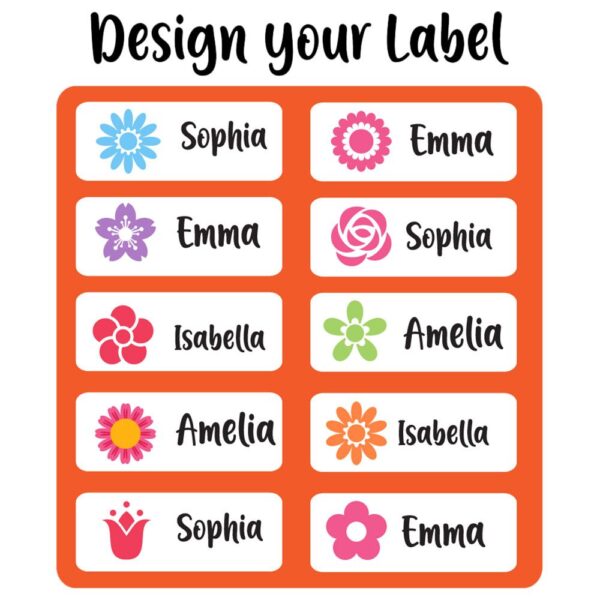 Twinkle Hands – Personalized Waterproof Labels – Flowers