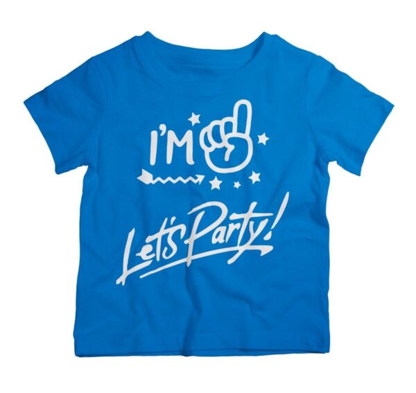 Twinkle Hands – I am One Lets Party Birthday T-Shirt – Blue