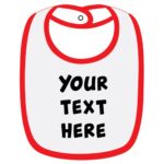 Twinkle Hands – Personalised Baby Bib – Red Color