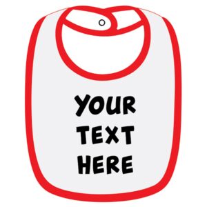 Twinkle Hands – Personalised Baby Bib – Red Color