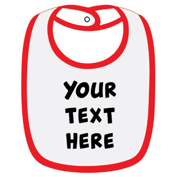 Twinkle Hands – Personalised Baby Bib – Red Color