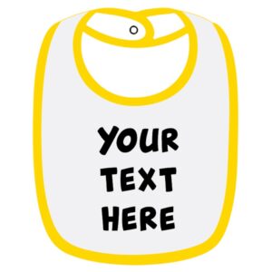 Twinkle Hands – Personalised Baby Bib – Yellow Color