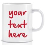 Twinkle Hands – Personalised White Mug – Red Font