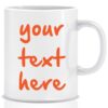 Twinkle Hands – Personalised White Mug – Orange Font