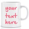 Twinkle Hands – Personalised White Mug – Baby Pink Font