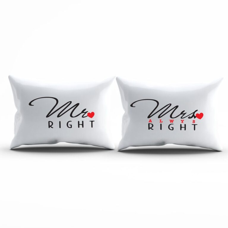 Twinkle Hands - Couple Pillowcases - Mr. Right, Mrs. Always Right