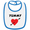 Twinkle Hands White/Blue Yummy Baby Bib