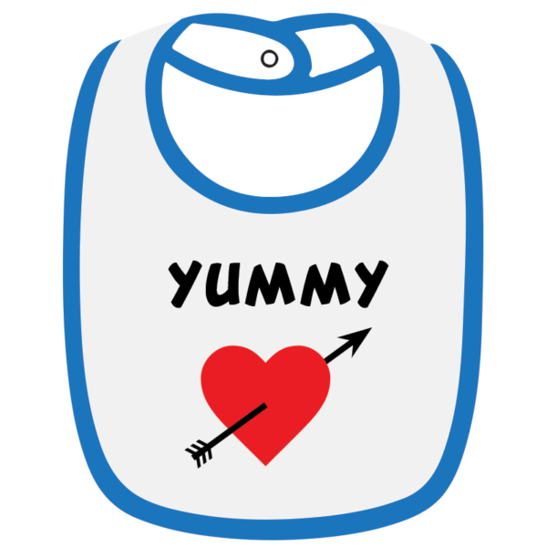 Twinkle Hands White/Blue Yummy Baby Bib