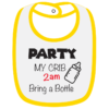 Twinkle Hands White/Yellow Party My Crib Baby Bib