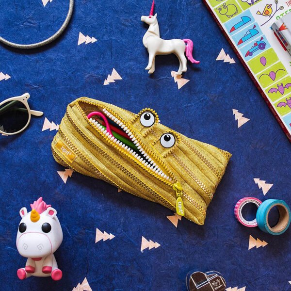 Zipit – Monster Pencil Case Holds Up to 30 Pen – Gold