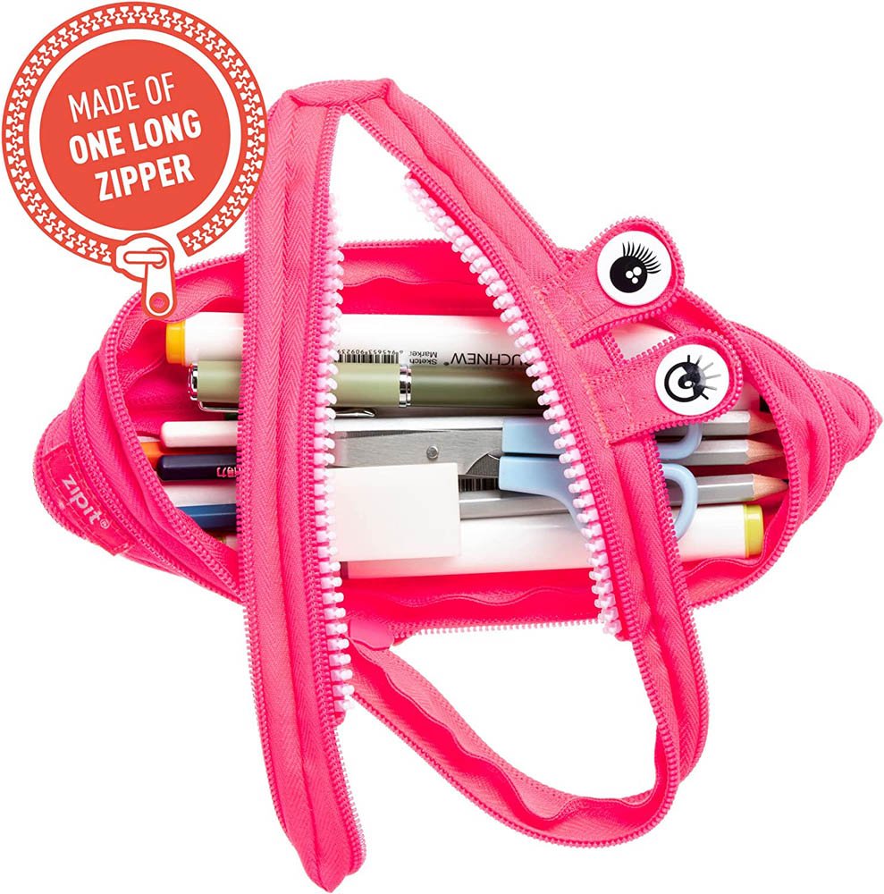 Zipit – Monster Pencil Case Holds Up to 30 Pens – Pink