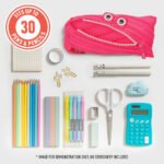 Zipit – Monster Pencil Case Holds Up to 30 Pens – Pink