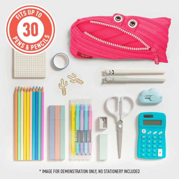 Zipit – Monster Pencil Case Holds Up to 30 Pens – Pink