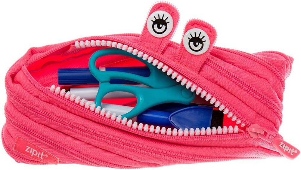 Zipit – Monster Pencil Case Holds Up to 30 Pens – Pink