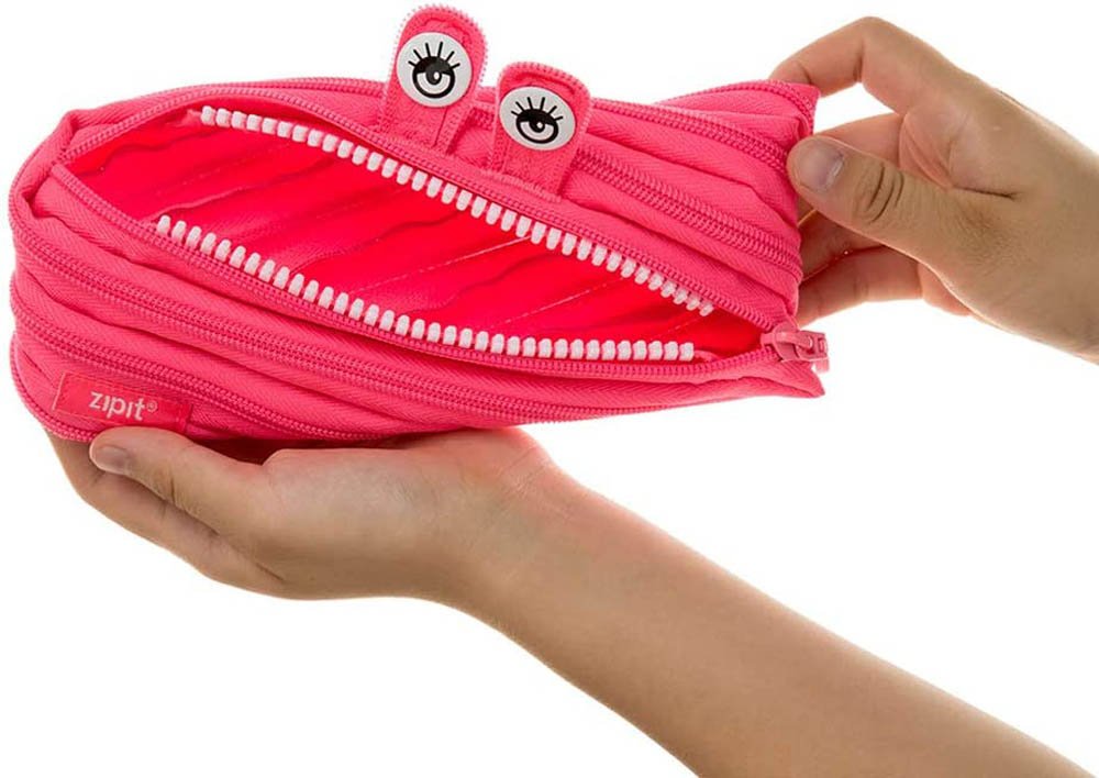 Zipit – Monster Pencil Case Holds Up to 30 Pens – Pink