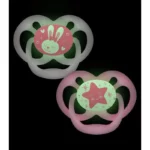 Dr. Browns – Advantage Pacifier Stage 2 Glow in the Dark – Pink (Pack of 2)