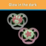 Dr. Browns – Advantage Pacifier Stage 2 Glow in the Dark – Pink (Pack of 2)