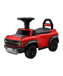 Kids Police Push Ride-On Car – Red - Foot-to-Floor Toddler Patrol Car with Steering Wheel & Under-Seat Storage