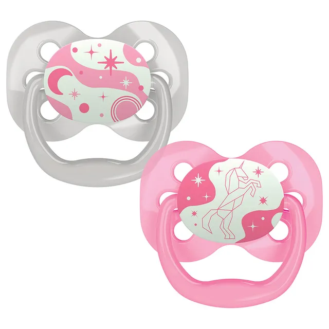 Dr. Browns - Advantage Pacifier Stage 1 Glow in the Dark - Pink (Pack of 2)