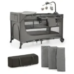 Kinderkraft – Joy 2 Travel Cot With Accessories – Dark Grey