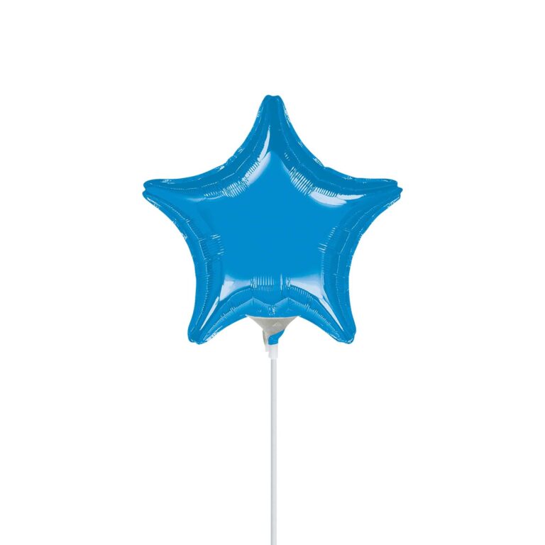 My Party Centre - Metallic Blue Star Foil Balloon - 19in